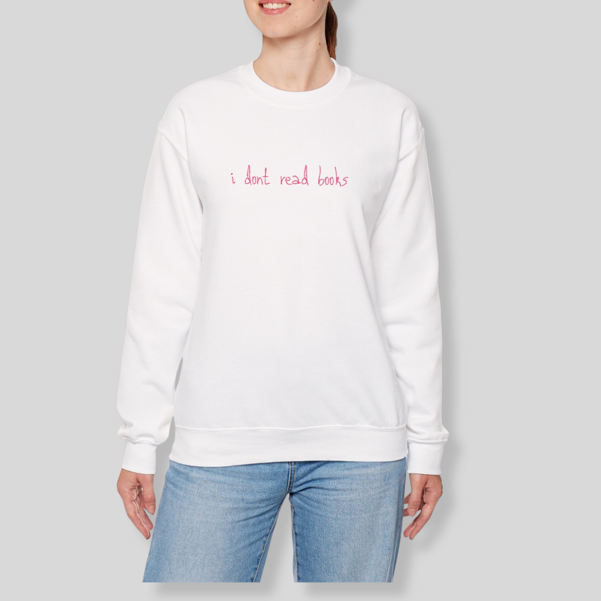 I dont read books merch on model from A Philly Fairytale by Fair Darling 